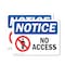 Signmission No Access Sign, Vinyl Decal, 7in W x 5in L, 2PK OS-2PACK-NS-D-57-L-14341 - alternate 1